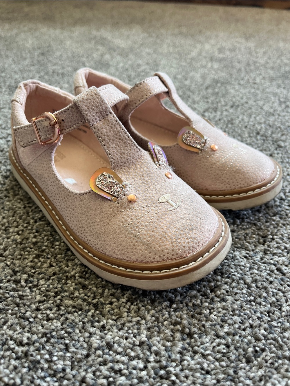 Harper Canyon Pink Bunny T-Strap Dress Shoes